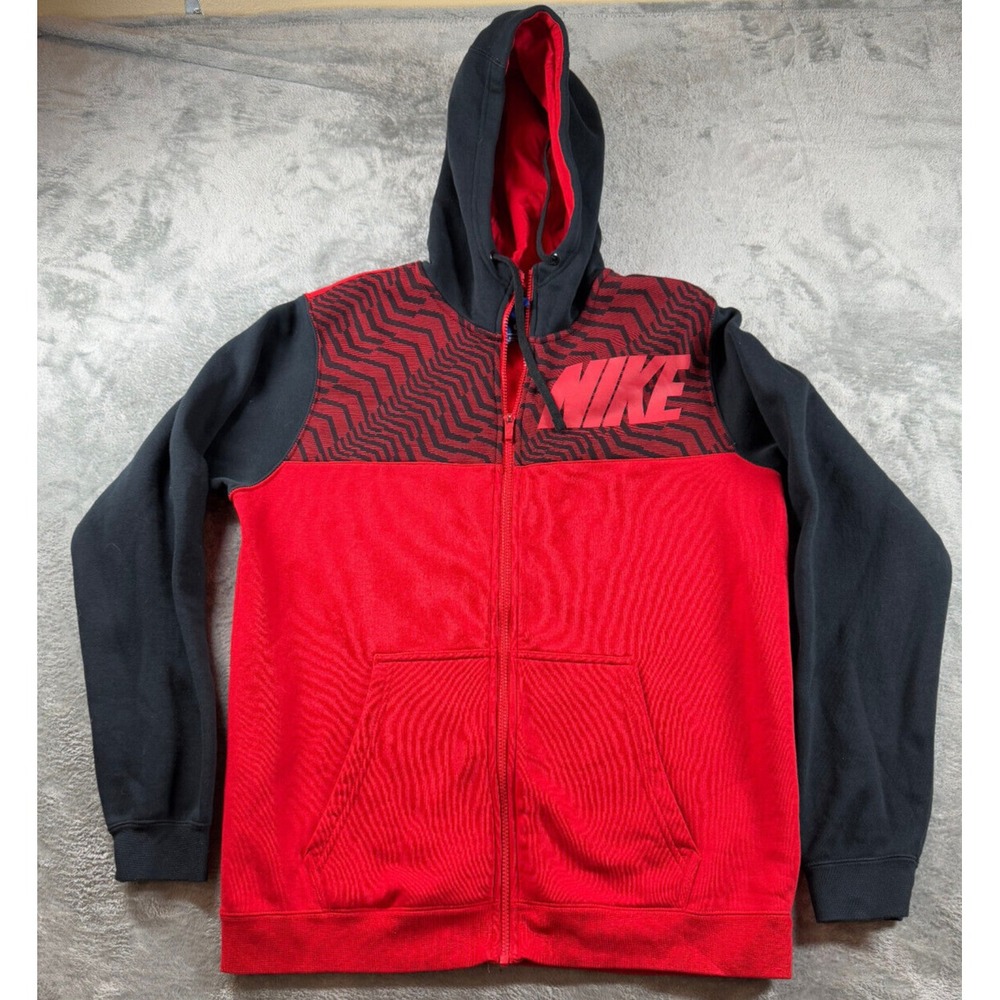 VINTAGE NIKE ZIPP HOODIE BLUE TAG SIZE LARGE
